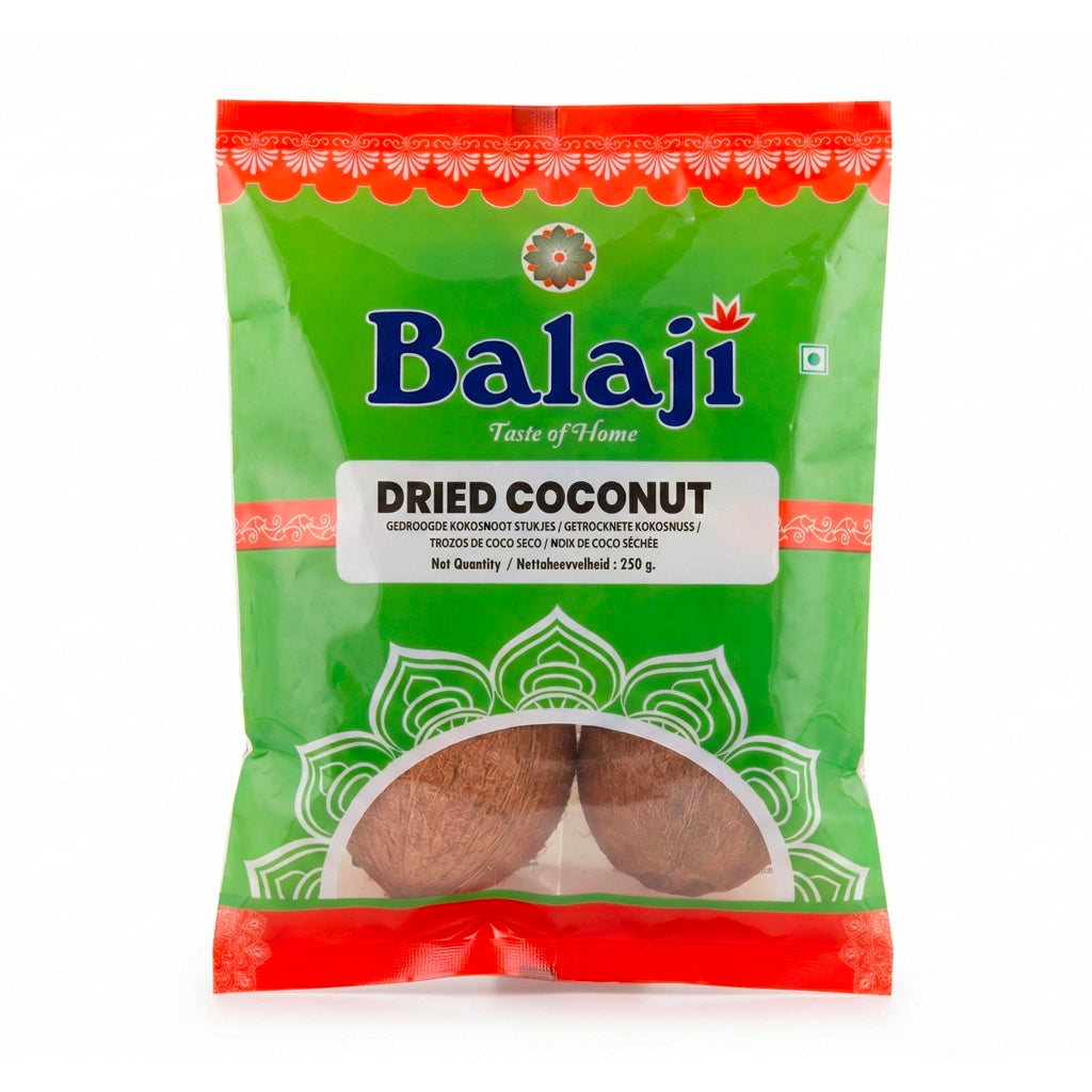 Balaji getrocknete Kokosnusshälften - 250 g