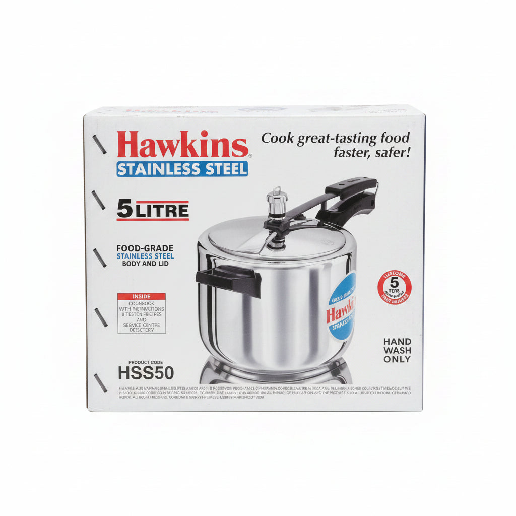 Hawkins Stainless Steel Pressure Cooker - 5 Litre