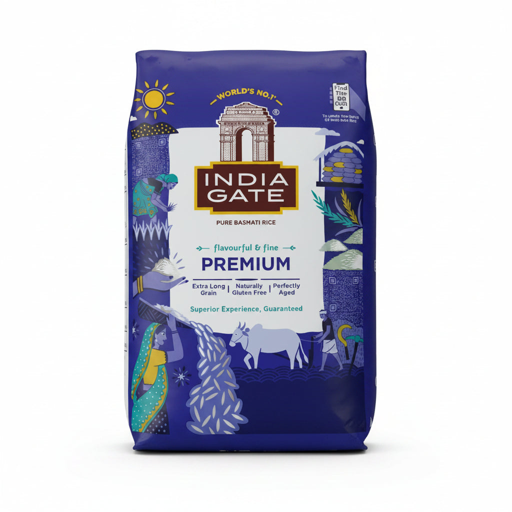 India Gate Extra Long Basmati Rice Premium 1kg