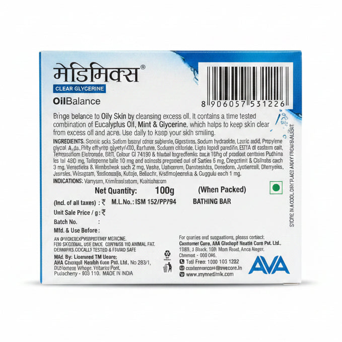 Medimix Clear Glycerine Oil Balance Soap - 100g
