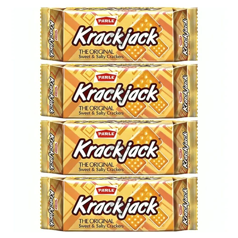 Parle G Krack Jack Biscuits - 63g (Pack of 4)