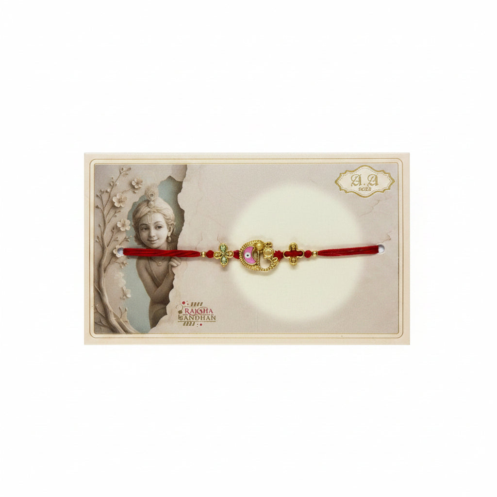 Peacock & Floral Design Rakhi