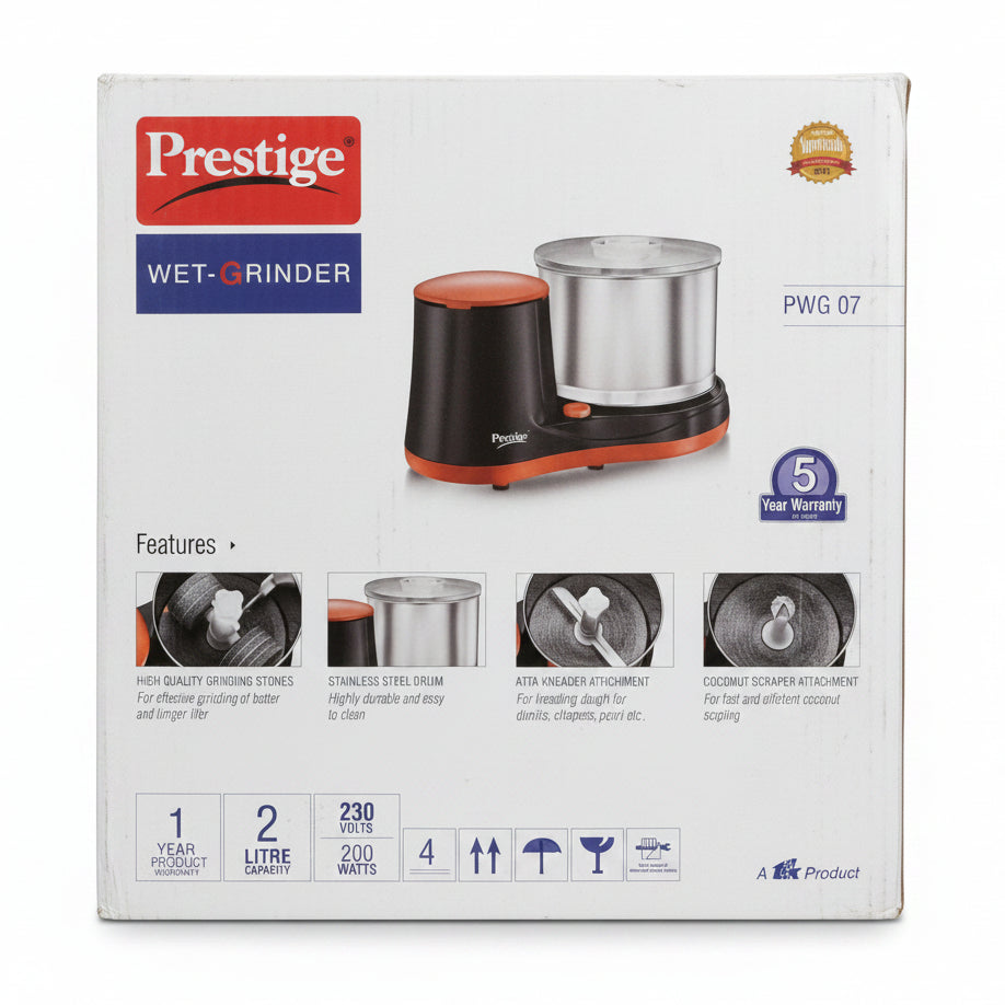Prestige PWG 07 Wet Grinder - 2 Litre (200W)