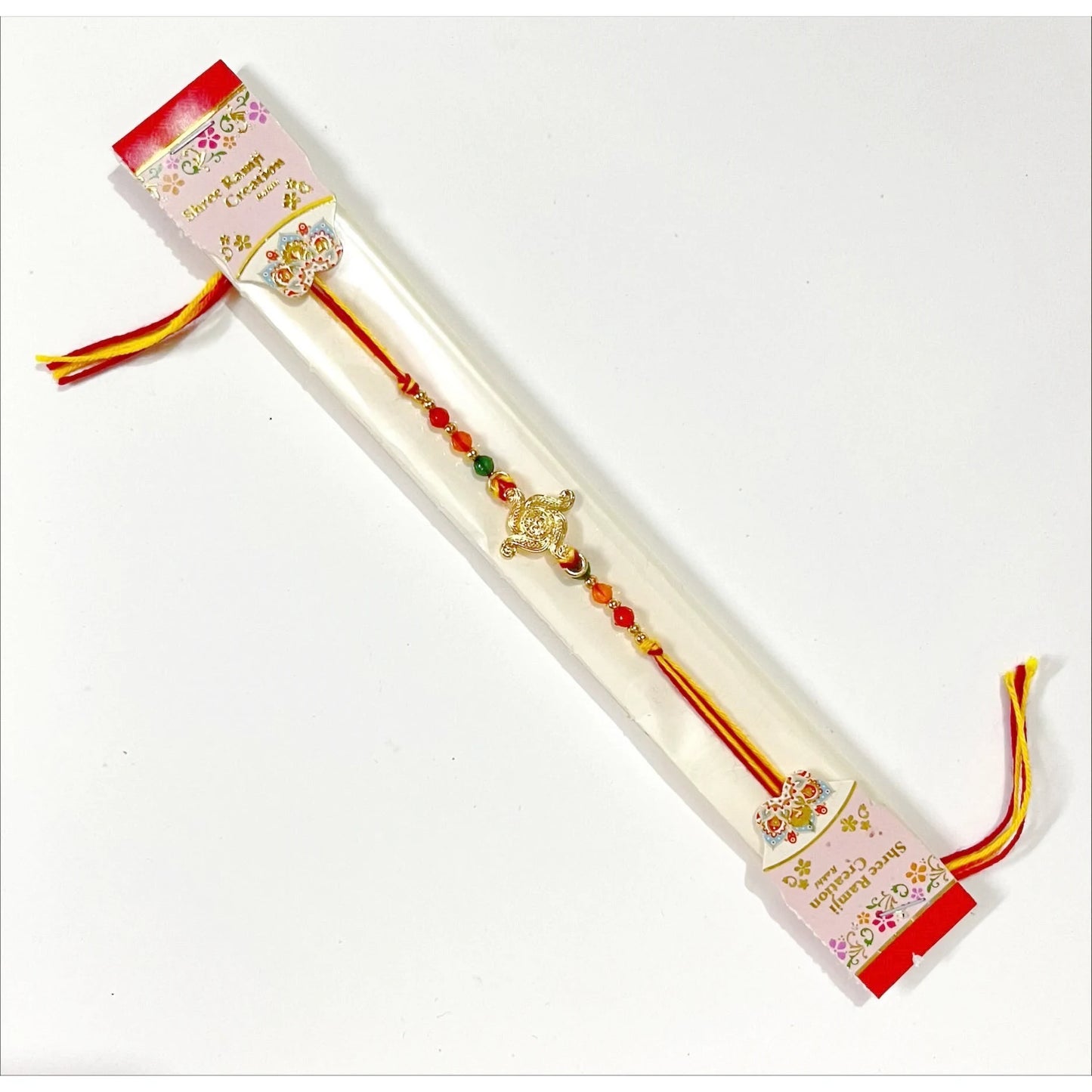 Buy Bhai Tortoise Charm Golden Beads Rakhi Online