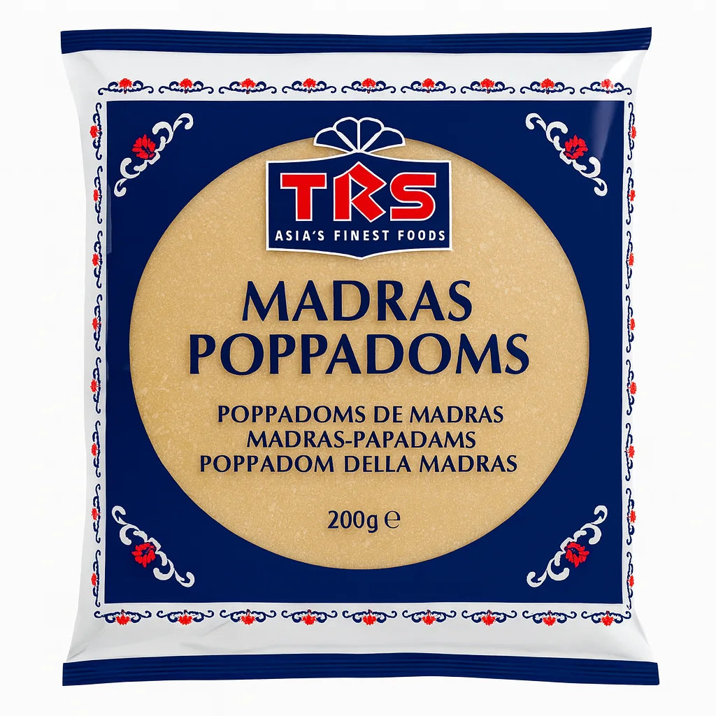 TRS Madras Plain Papad 200g - Crispy Snack