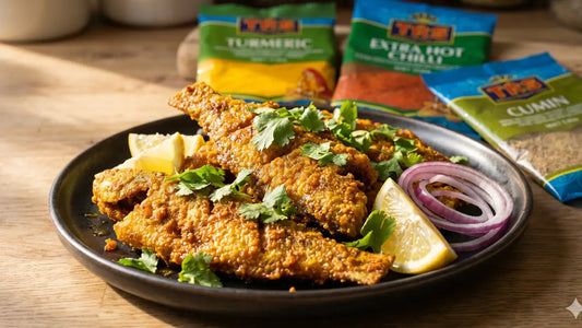 Crispy Indian Fried Fish Made from Scratch with Fresh Spices