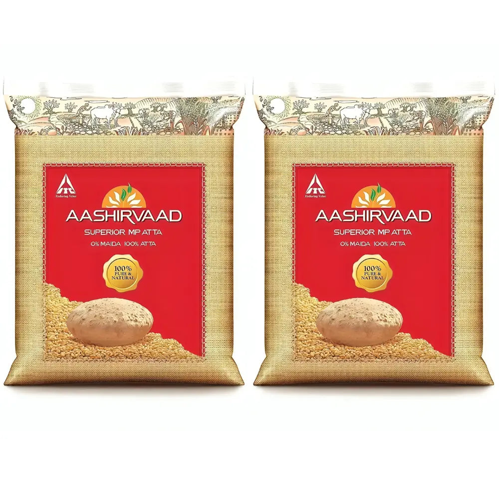 Aashirvaad Atta 5kg pack of 2 whole wheat flour