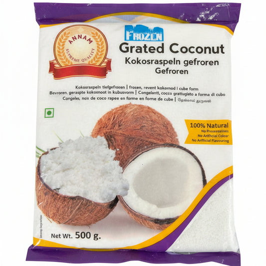 Annam Grated Coconut - 500g (Frozen)