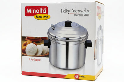 Minolta Idli Vessel 4 Plates Stainless Steel