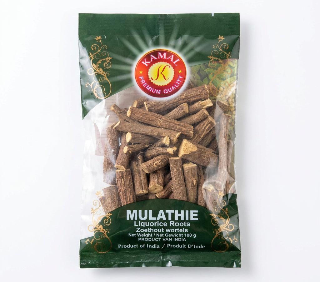 Dried Mulethi Mulathi liquorice root pieces 100g for traditional herbal infusions