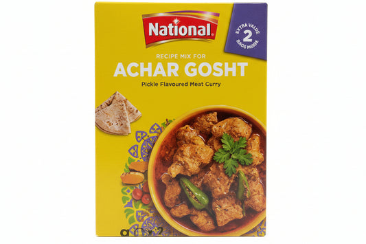 National Achar Gosht recipe mix packaging on a white background