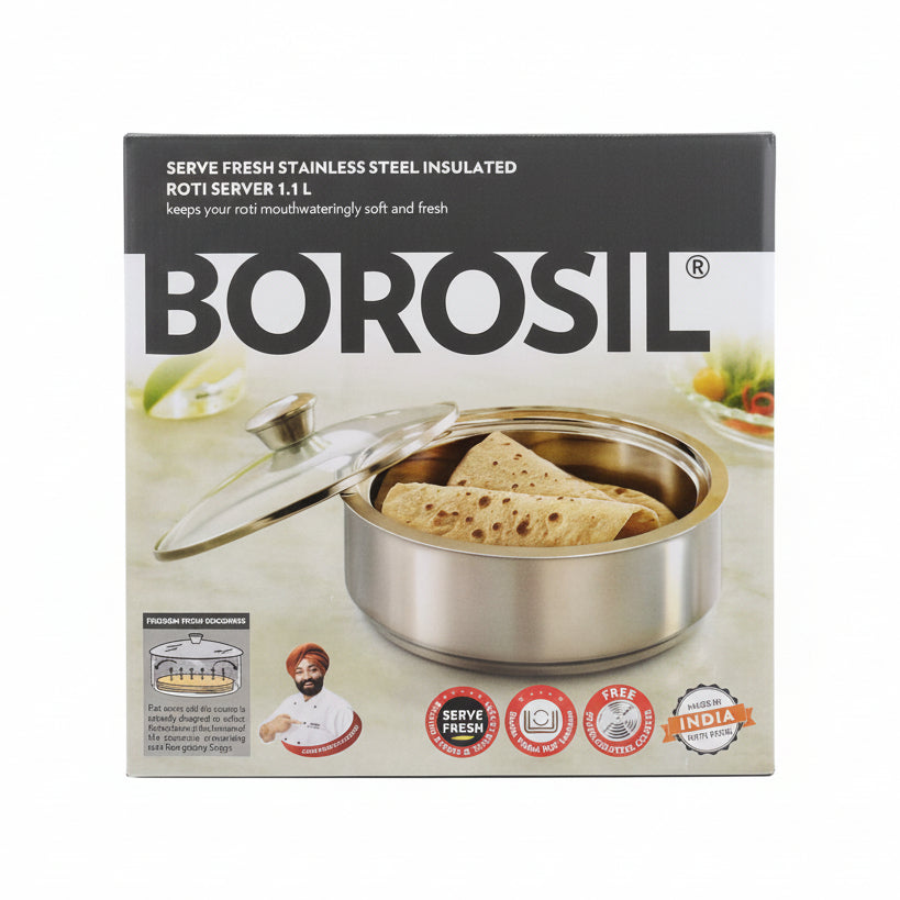 Borosil Serve Fresh Insulated Roti Server - 1.1L