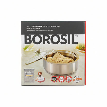 Borosil Serve Fresh Insulated Roti Server - 1.1L