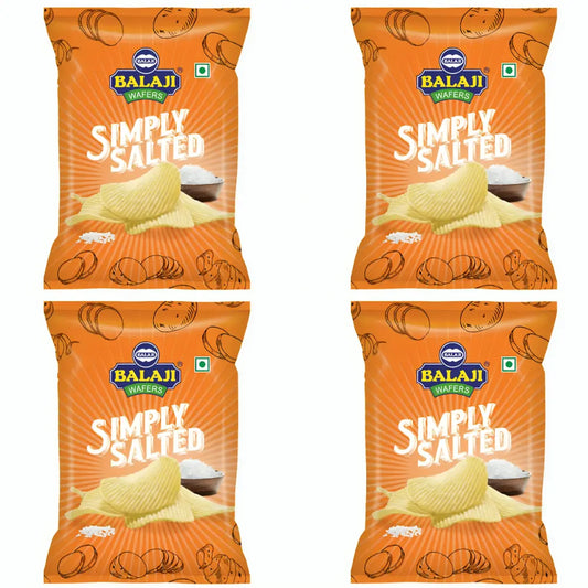 Balaji Chips Simply Salted  - 45g (Pack of 4)