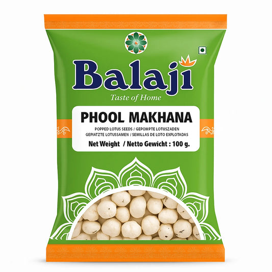 Balaji Phool Makhana 100g | Crunchy Roasted Lotus Seeds Snack