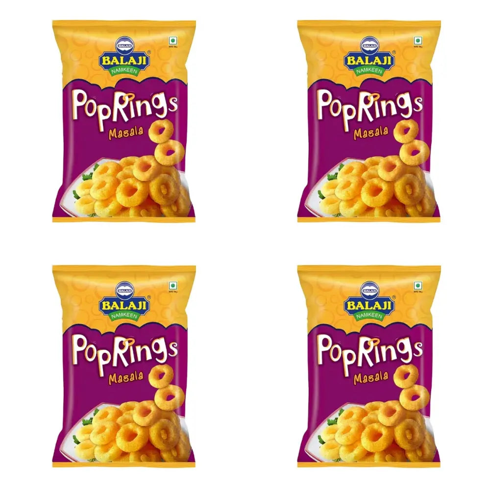 Balaji Pop Rings Masala  - 65g (Pack of 4)
