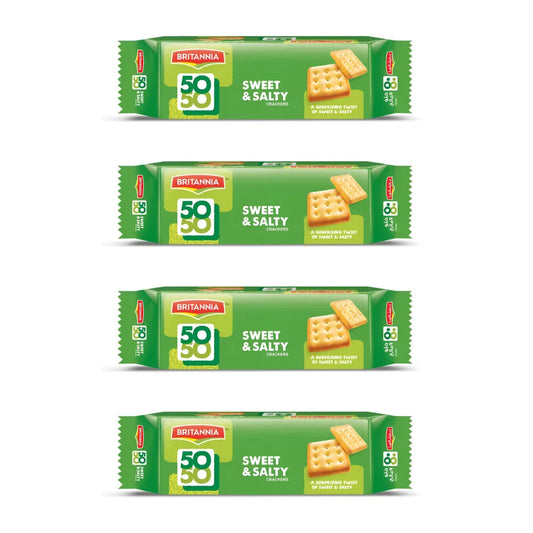Britannia 50-50 - 62g (Pack of 4)