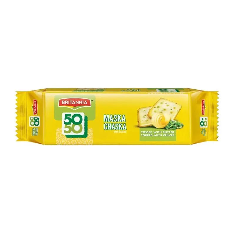 Britannia 50-50 Maska Chaska Biscuits - 62g | Flavorful Snacking