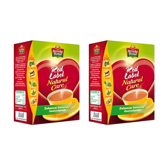Brooke Bond Red Label Natural Care Tea - 250g (Pack of 2)