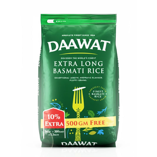 Daawat – Extra langer Basmatireis – 5 kg + 500 g gratis