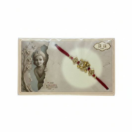 Golden Floral Rakhi