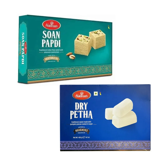 Haldiram Sweets Combo - Dry Petha 400g & Soan Papdi 500g