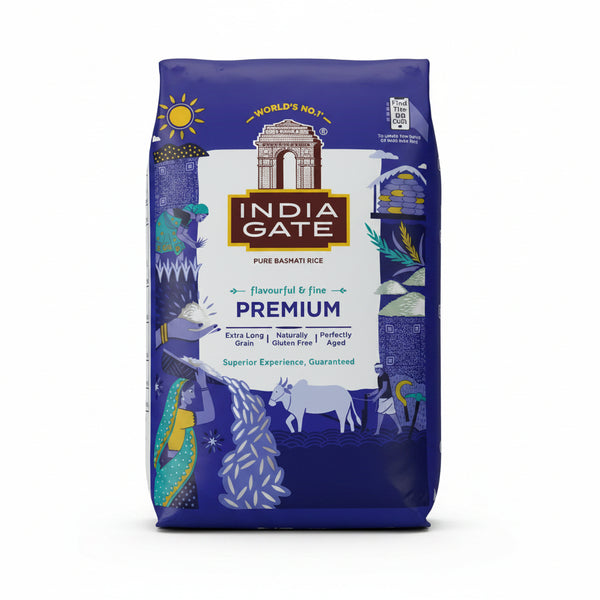 India Gate Extra Long Basmati Rice Premium 1kg | Mini India Grocery ...
