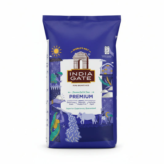 India Gate Extra Long Basmati Rice Premium - 2kg