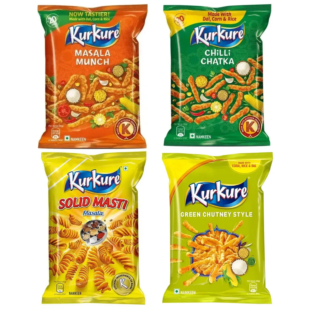 Kurkure Combo – Chilli Chatka, Masala, Chutney & Masti