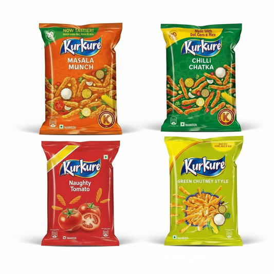Kurkure Combo - Chilli Chatka, Masala, Chutney & Tomato