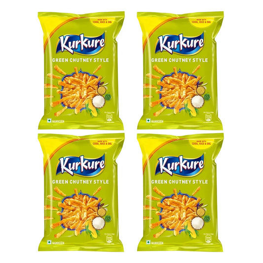 Kurkure - Green Chutney Snack (Pack of 4)