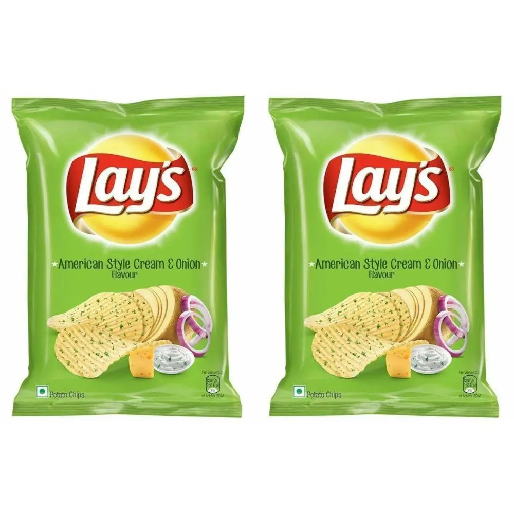 Lays American Style Cream & Onion 48g (Pack of 2)