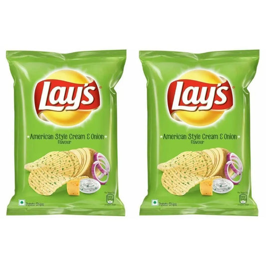 Lays American Style Cream & Onion 48g (Pack of 2)
