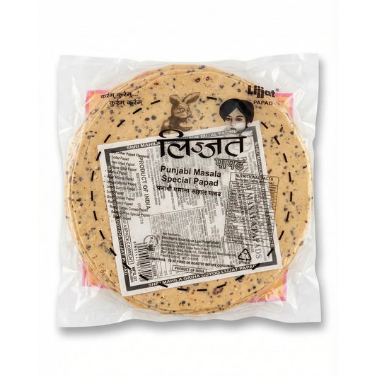 Lijjat Punjabi Masala Papad 200g | Spiced Indian Papad