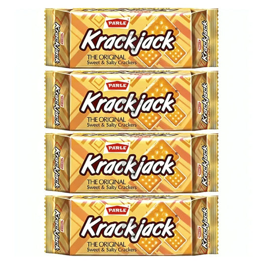 Parle G Krack Jack Biscuits  - 63g (Pack of 4)