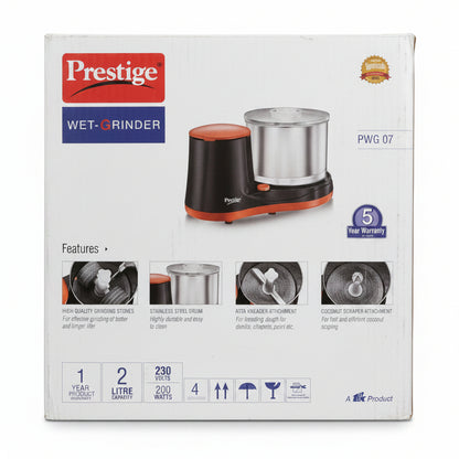 Prestige PWG 07 Wet Grinder - 2 Litre (200W)