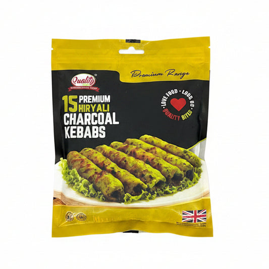 Quality Bites Premium Hiryali Charcoal Kebabs (Frozen) - 1kg