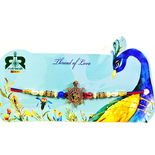 Buy Bhai Golden Turtle Multicolor Beads Rakhi Online