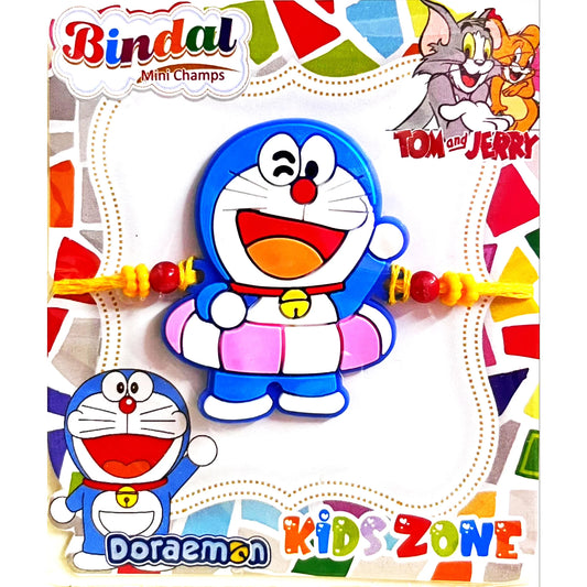 Buy Kids Doraemon Float Ring Yellow Red Thread Rakhi Online