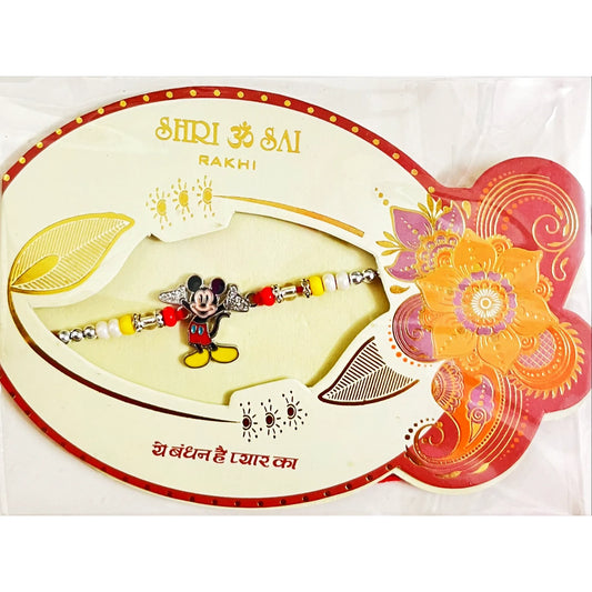 Buy Kids Mickey Mouse Cartoon Beads Rakhi Online at Mini India Grocery