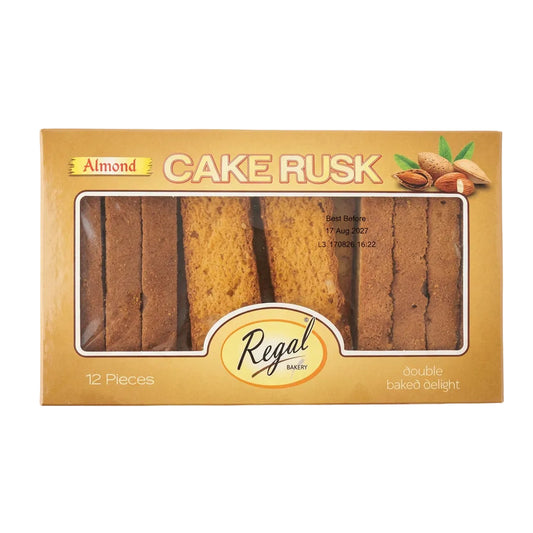 Regal Bakery Almond Cake Rusk - 12 Pieces