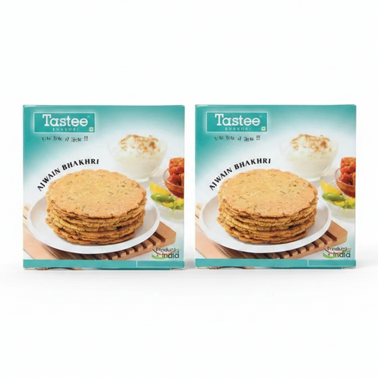 Tastee Bhakhari Ajwain - 180g (Pack of 2)