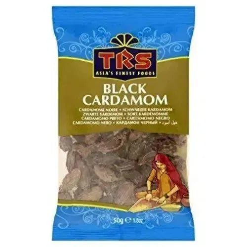 TRS Black Cardamoms 50g - Premium Smoky Flavor for Culinary Creations